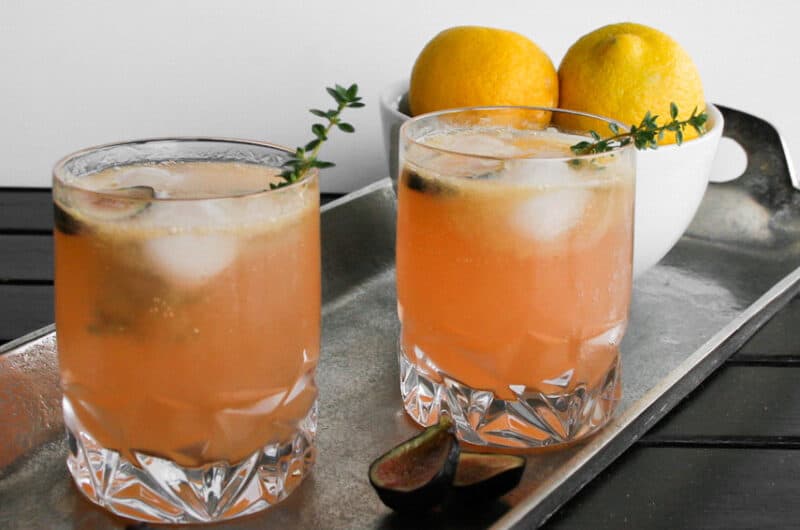 Fig and Limoncello smash cocktail