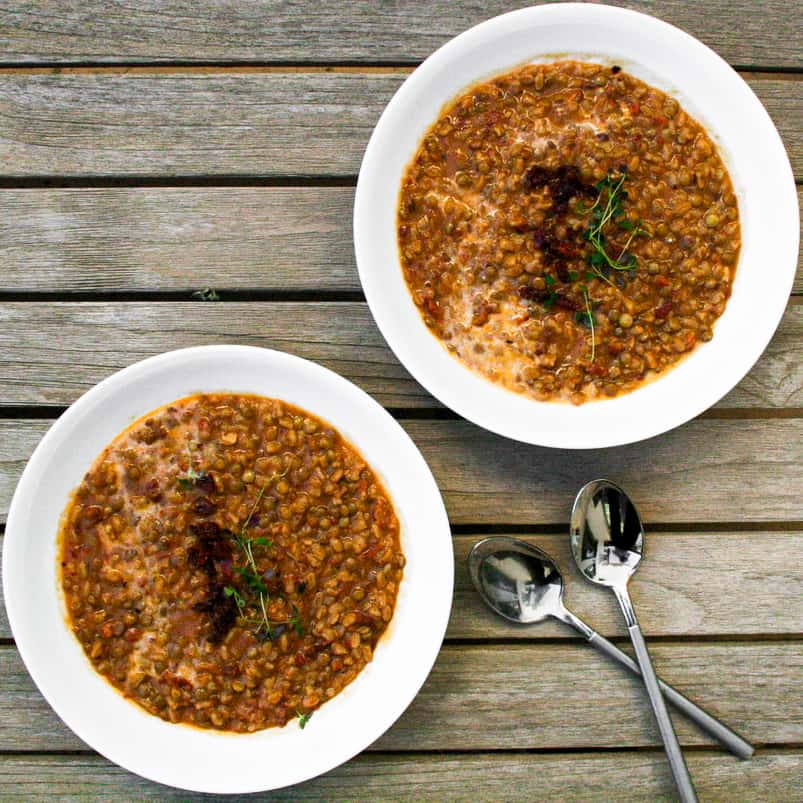 Sun dried tomato lentil stew recipe