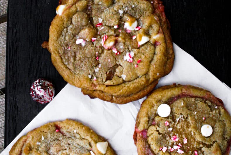 White Chocolate Peppermint Ganache Filled Cookies
