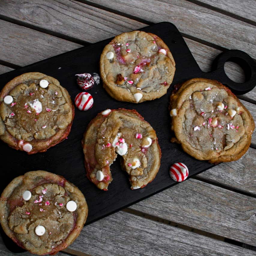 White Chocolate Peppermint Ganache Filled Cookies