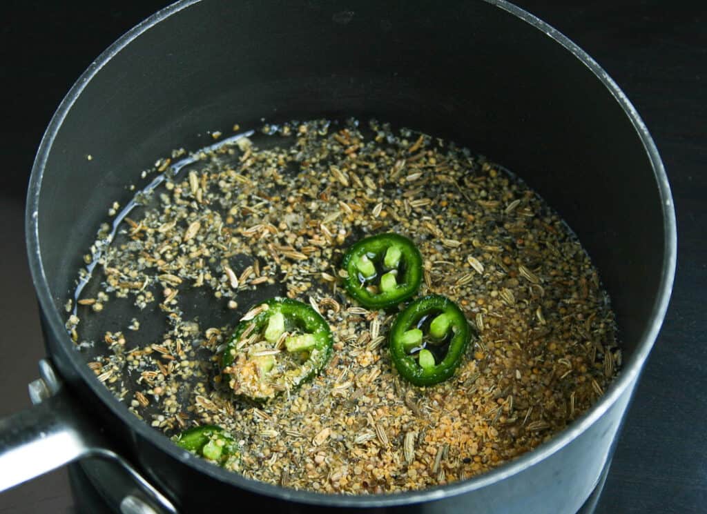 Compound Vinegar in a small sauce pan for the Lemon Caper Chutney