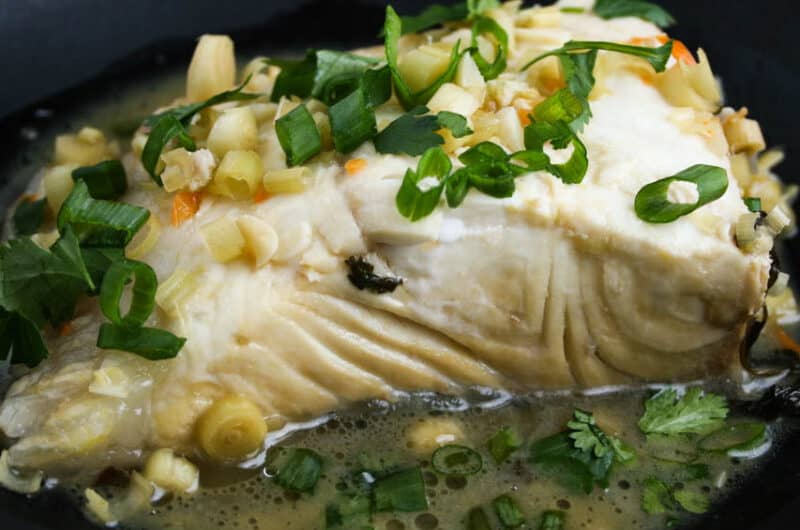 Citrus and Habanero Poached Halibut