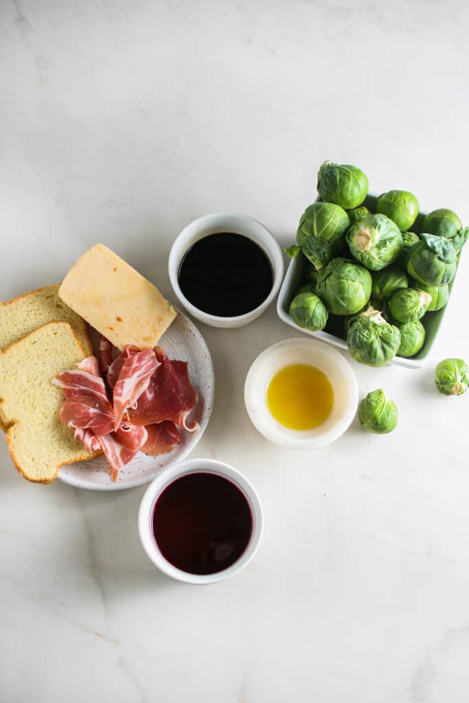 Ingredients for Red Wine Pan Fried Brussels sprouts