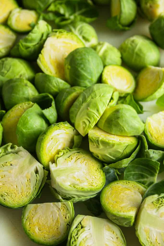 Sliced Brussels sprouts