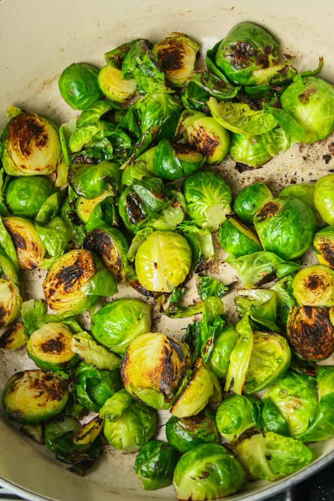 Pan fried  Brussels sprouts