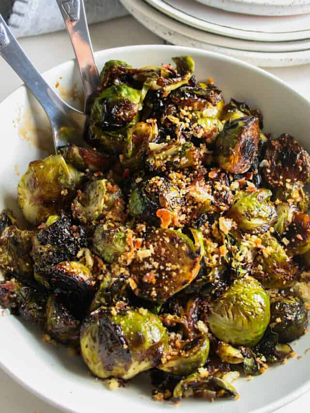 Red Wine Pan Fried Brussels Sprouts - Feast Local