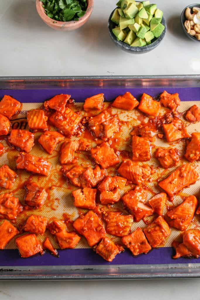 cooked spicy salmon