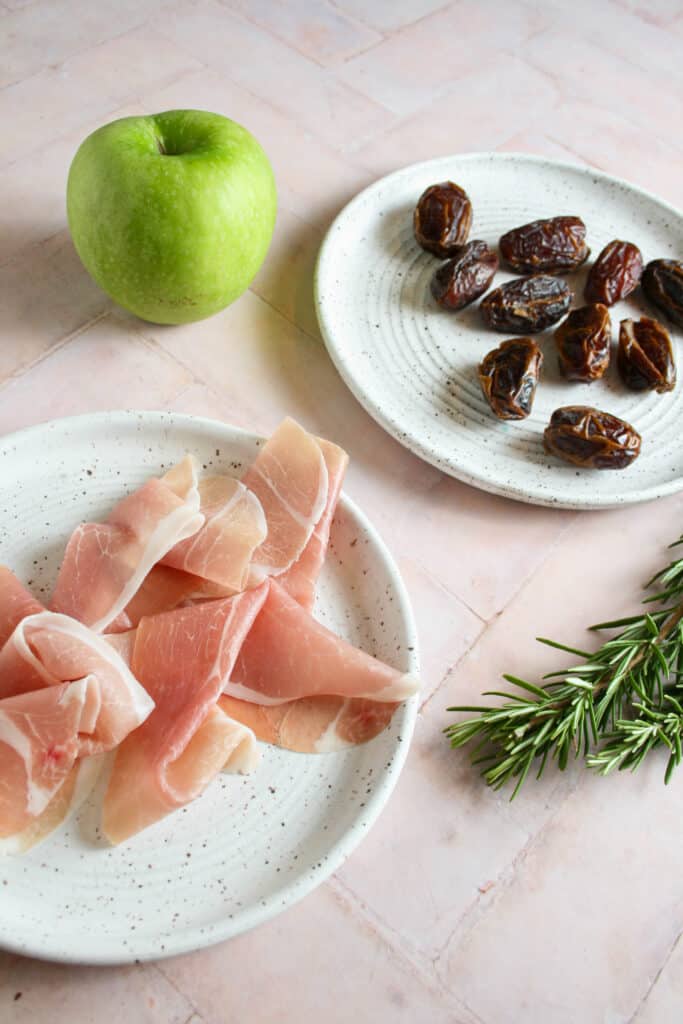 ingredients for prosciutto wrapped dates