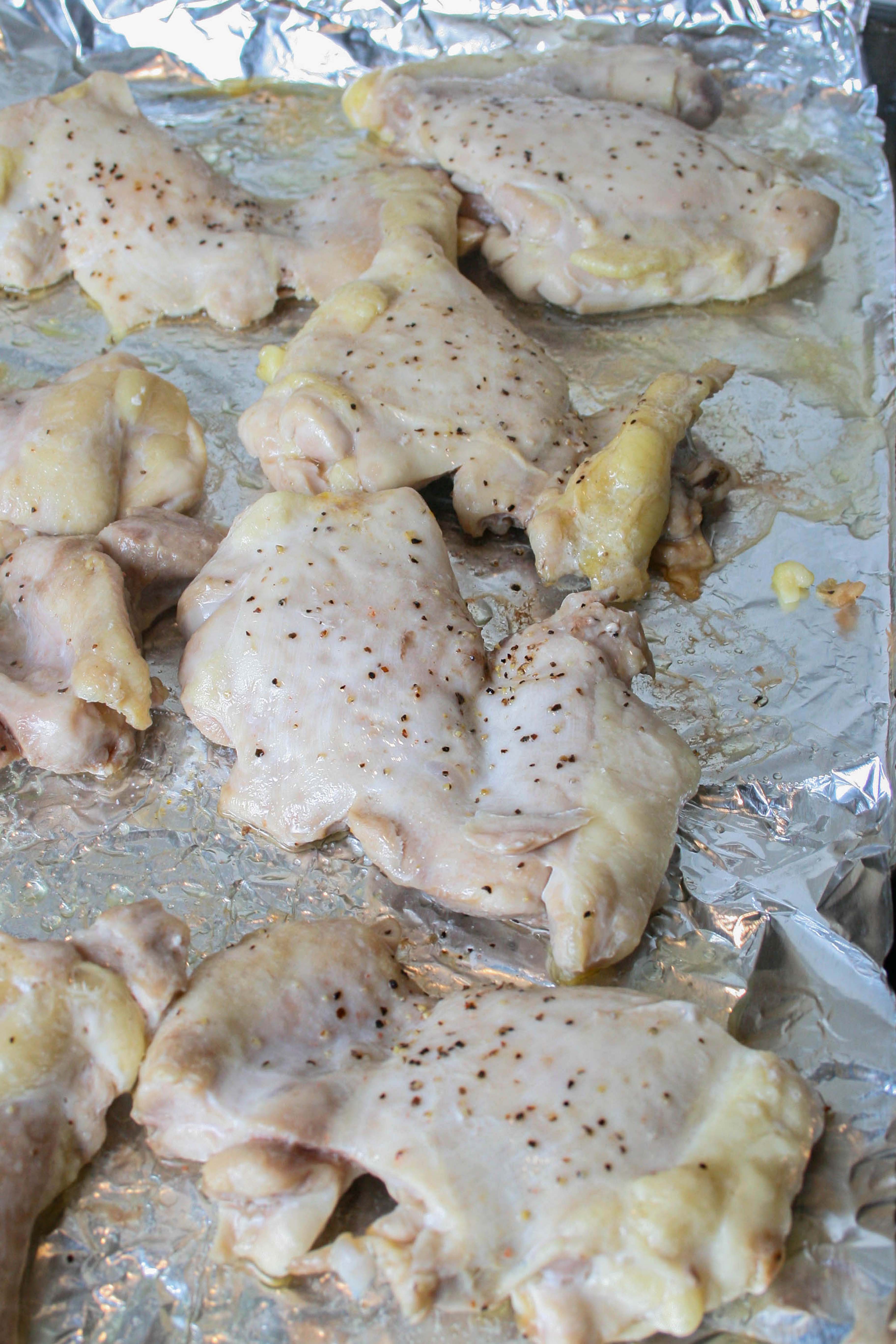 Oven baked chicken thighs